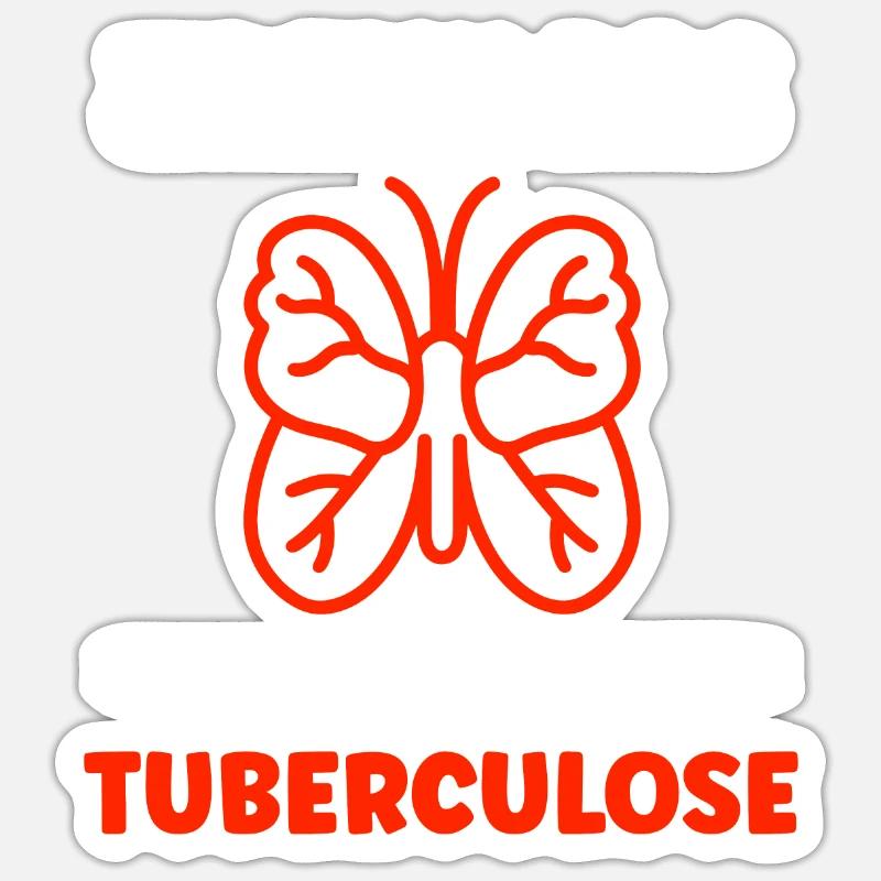 Sensibilisation à la tuberculose - Sticker taille S (10 x 10 cm) - blanc mat