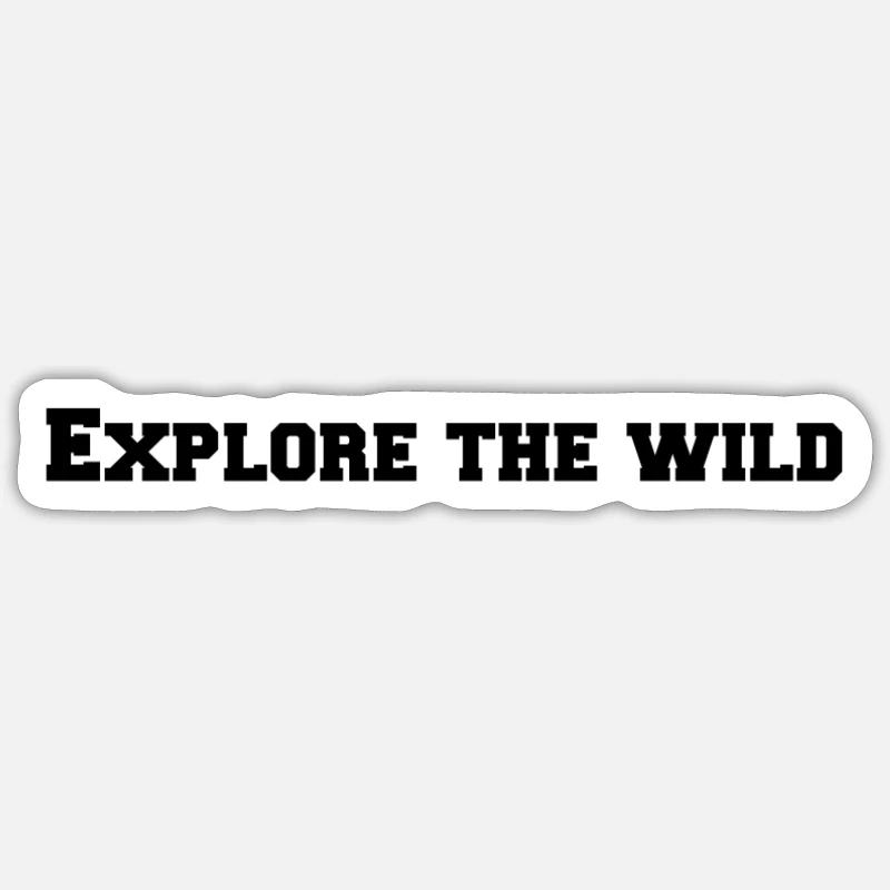 Randonnée - Explorez la nature - Sticker taille S (10 x 10 cm) - blanc mat