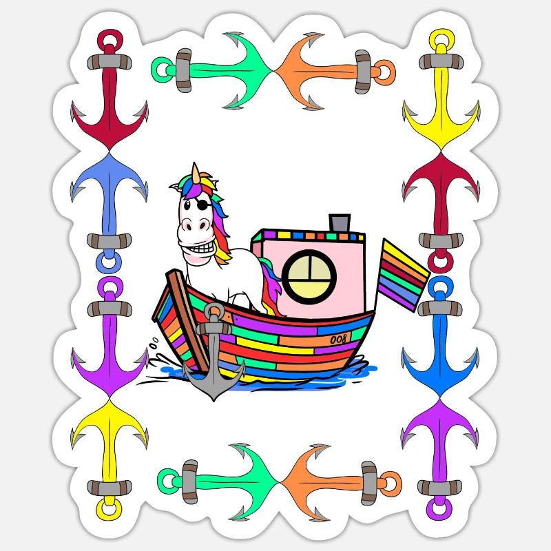 Regenbogen Einhörner Regenbogenfahne LGBT Sticker Größe S (10 x 10 cm)