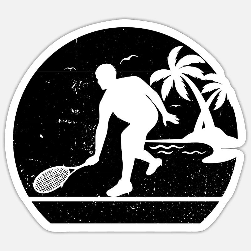 Squash player silhouette Sticker size S (10 x 10 cm)