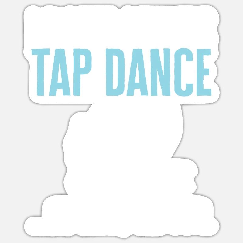 Stepptanzlehrer Stepptänzer Stepptanz - Sticker Größe S (10 x 10 cm) - Mattweiß
