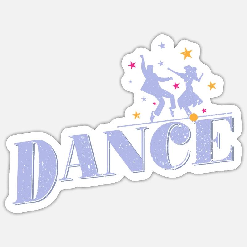 Dance couple "Dance" - Sticker size S (10 x 10 cm) - white matte
