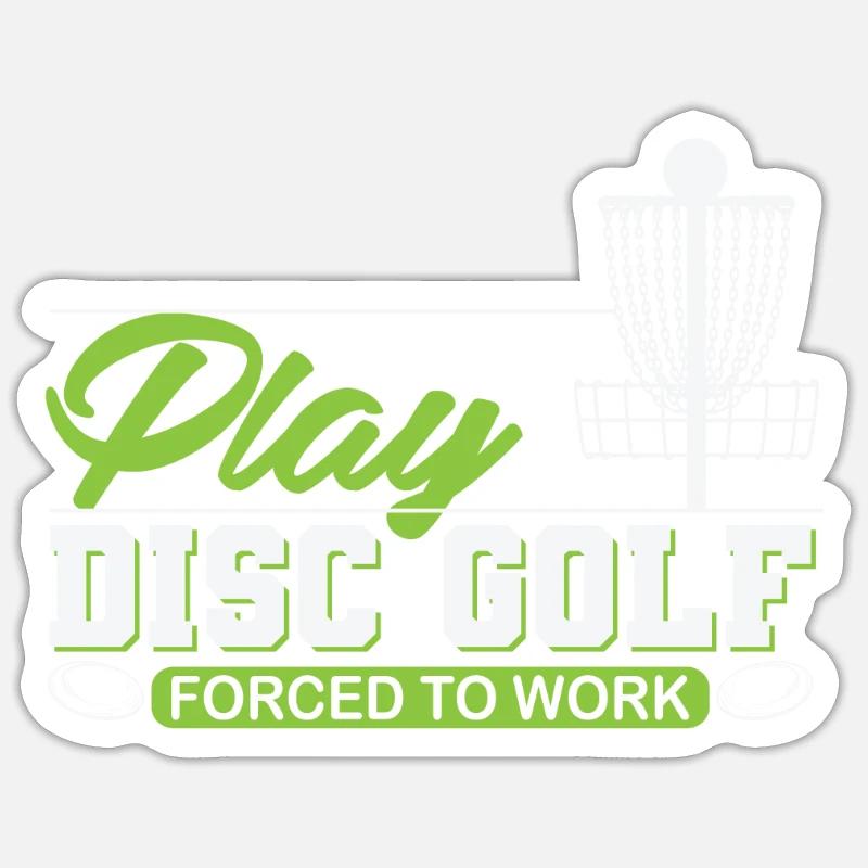 Play Disc Golf - Sticker Größe S (10 x 10 cm) - Mattweiß
