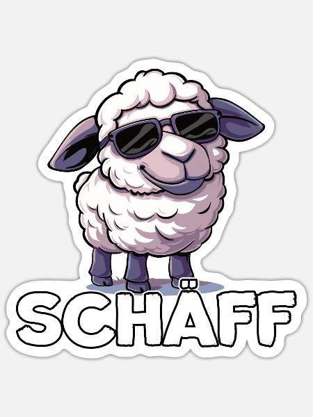 Schäff | Chef | Teamleiter | Abteilungsleiter - Sticker Größe S (10 x 10 cm) - Mattweiß