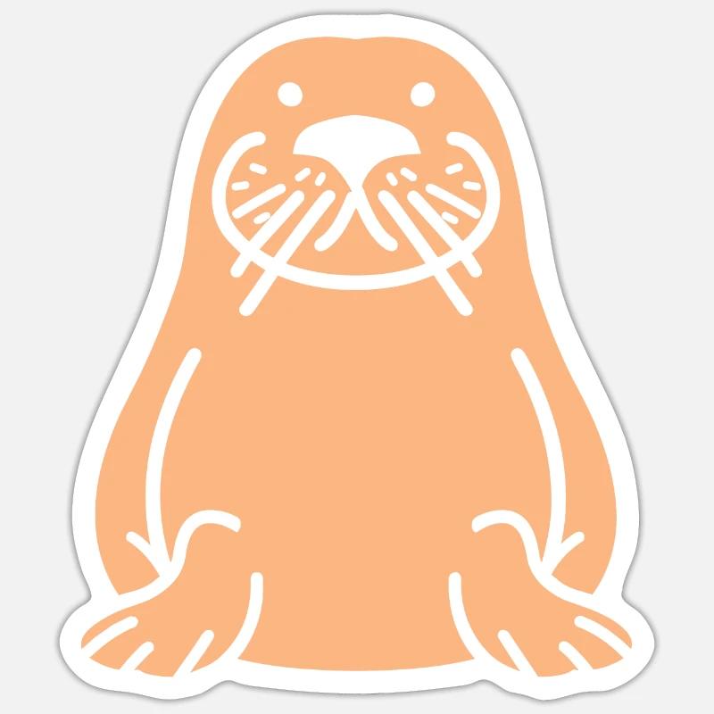 Morse - Sticker taille S (10 x 10 cm) - blanc mat