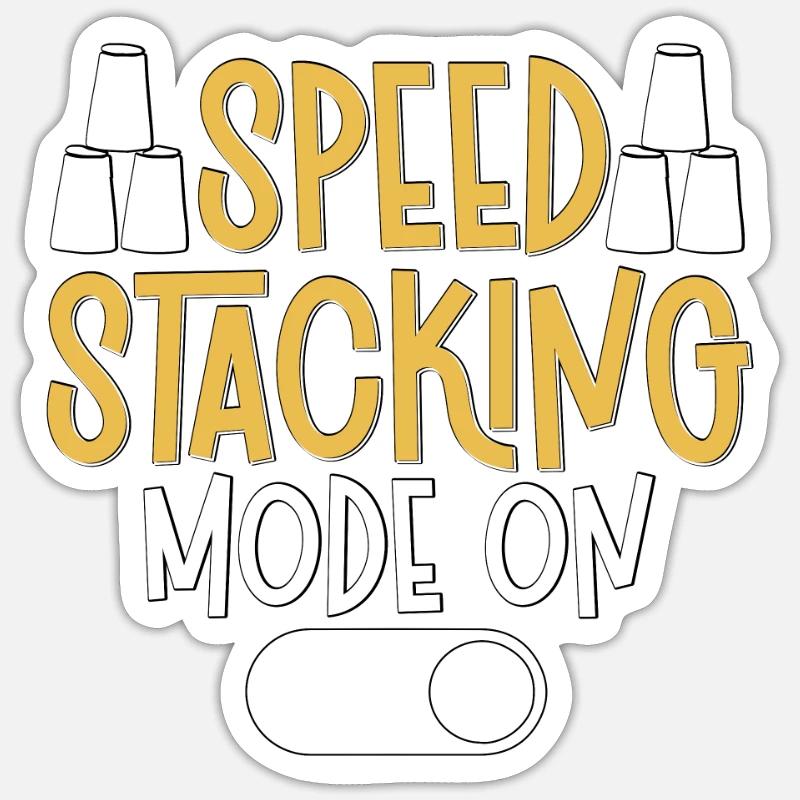 Speed Stacking Mode On Speed Cup Stacker Sticker Größe S (10 x 10 cm)
