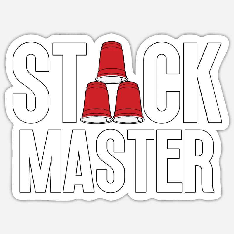 Stack Master Sport Speed Cup Stacker Stacking Sticker size S (10 x 10 cm)