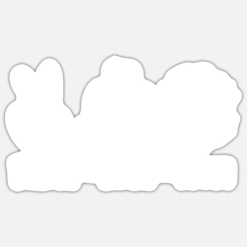 Old English Shepherd Bobtail - Sticker size S (10 x 10 cm) - white matte