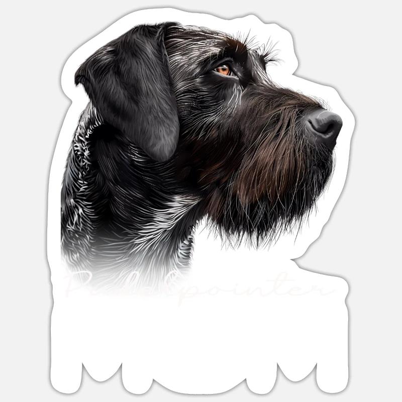 Pudelpointer Mama Sticker Größe S (10 x 10 cm)