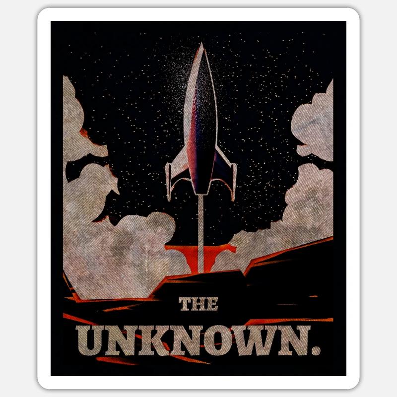 THE UNKNOWN. - Sticker size S (10 x 10 cm) - white matte