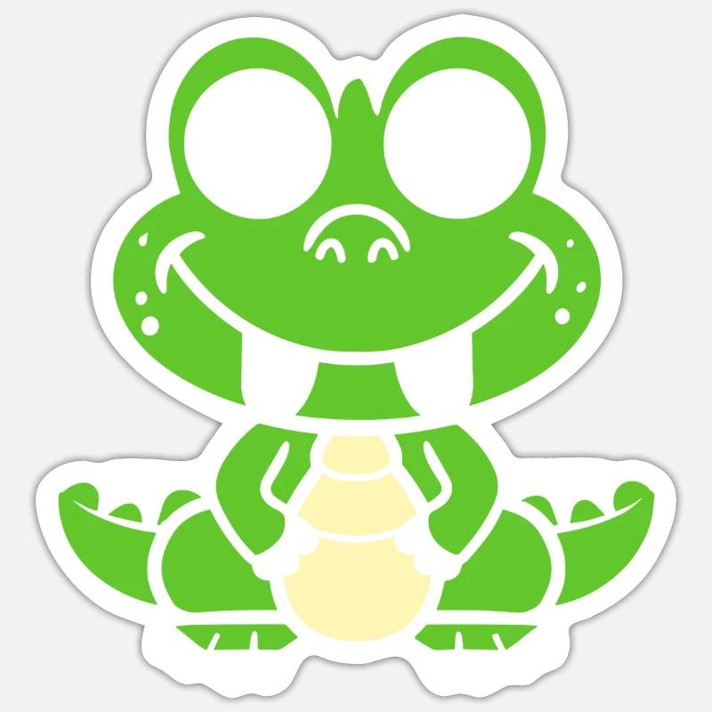 Crocodile - Sticker size S (10 x 10 cm) - white matte