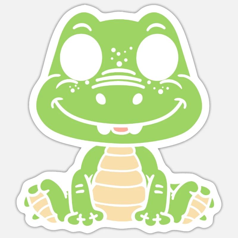 Crocodile - Sticker size S (10 x 10 cm) - white matte