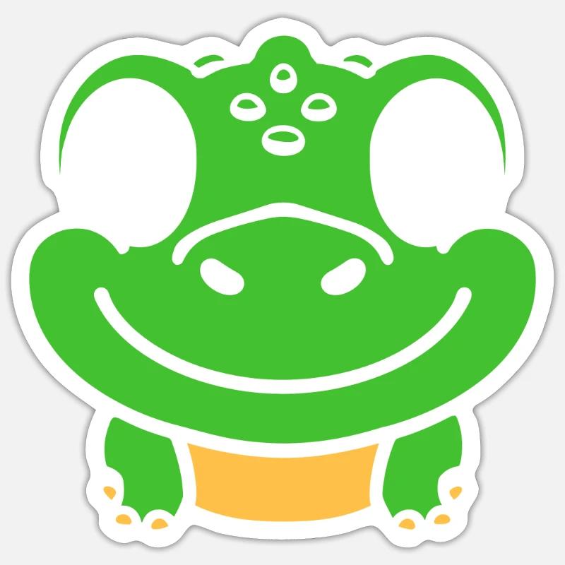 Crocodile - Sticker taille S (10 x 10 cm) - blanc mat