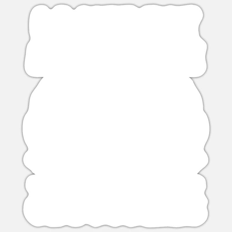 Humour Crocodile - Sticker taille S (10 x 10 cm) - blanc mat