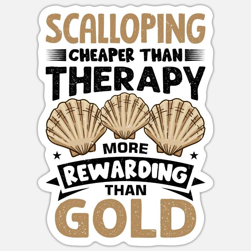 Seashell Shell Collector Scallop Sticker size S (10 x 10 cm)