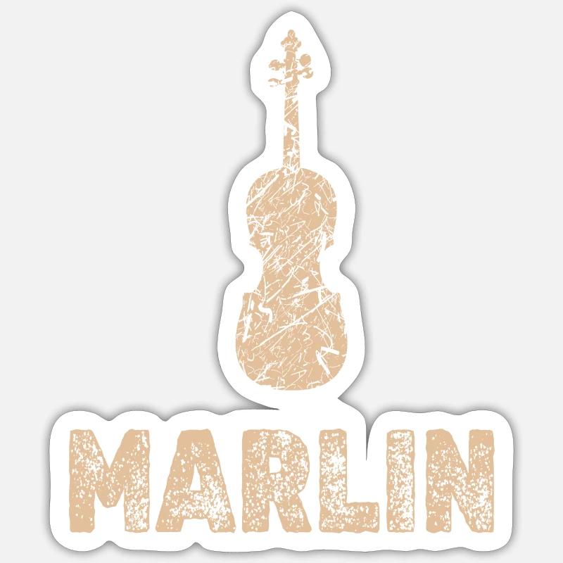 Marlin as viola Sticker size S (10 x 10 cm)