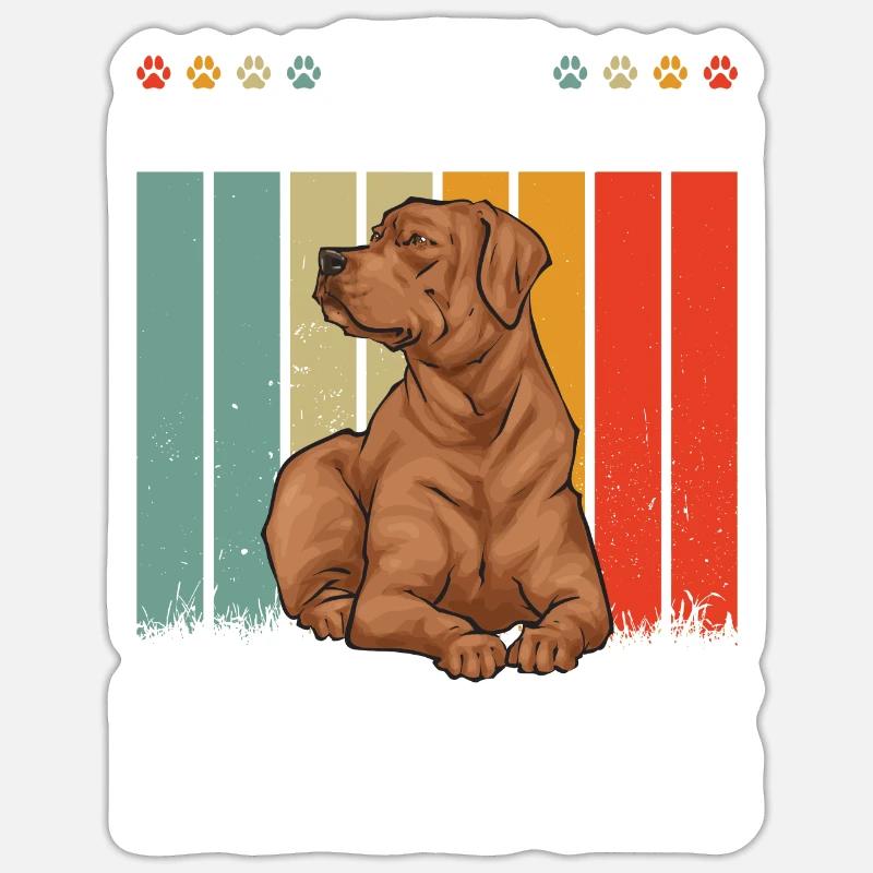 Fuchsroter Labrador Retriever Fox Red Labrador - Sticker Größe S (10 x 10 cm) - Mattweiß