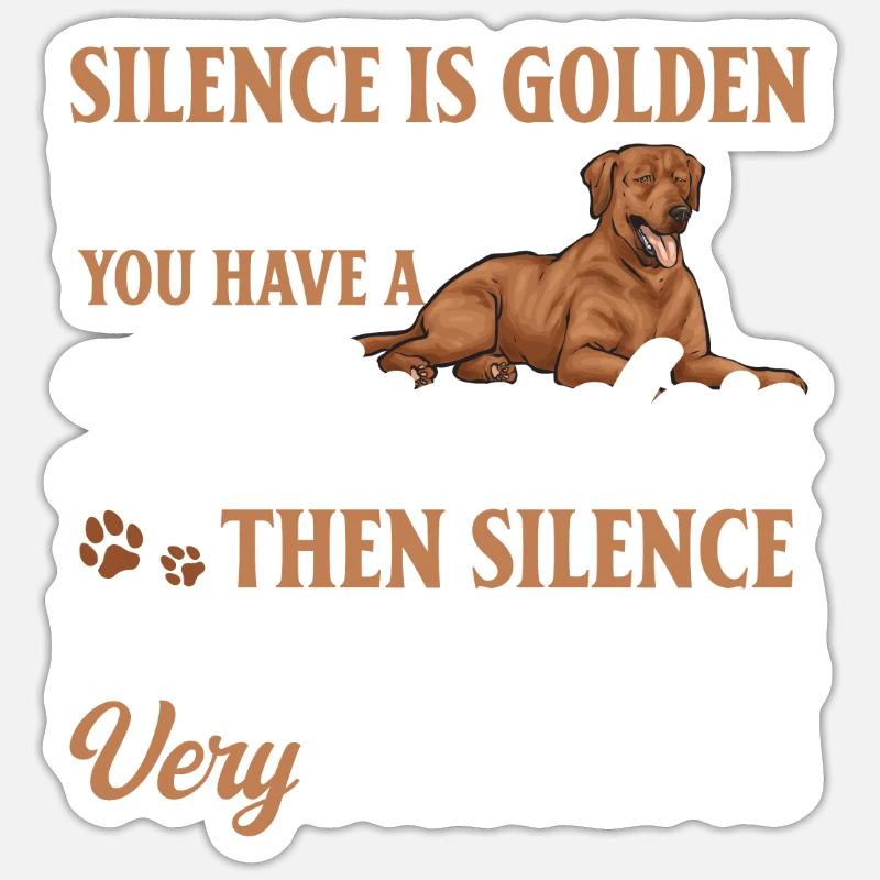 Fuchsroter Labrador Retriever Fox Red Labrador - Sticker Größe S (10 x 10 cm) - Mattweiß
