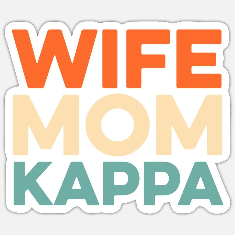 Sororité Soroitas Kappa Mama - Sticker taille S (10 x 10 cm) - blanc mat