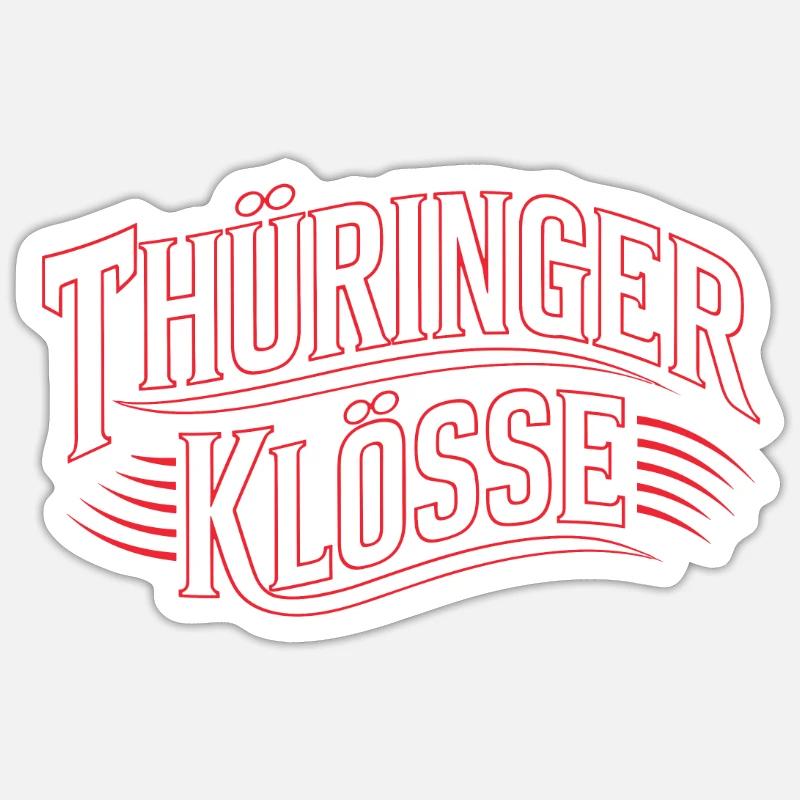 German food dumplings Thuringia dialect Sticker size S (10 x 10 cm)