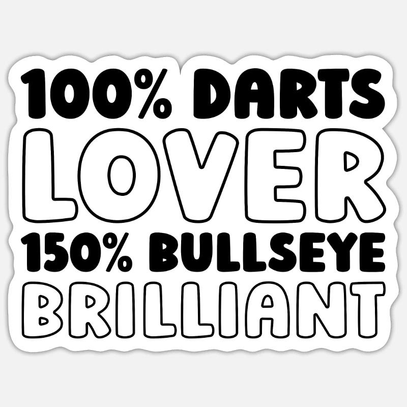 Dart player - Sticker size S (10 x 10 cm) - white matte