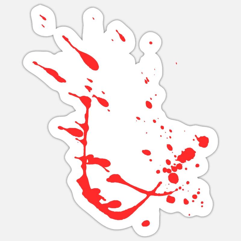 Schizzi di sangue / Macchia di sangue - Klecks Design Sticker formato S (10 x 10 cm)