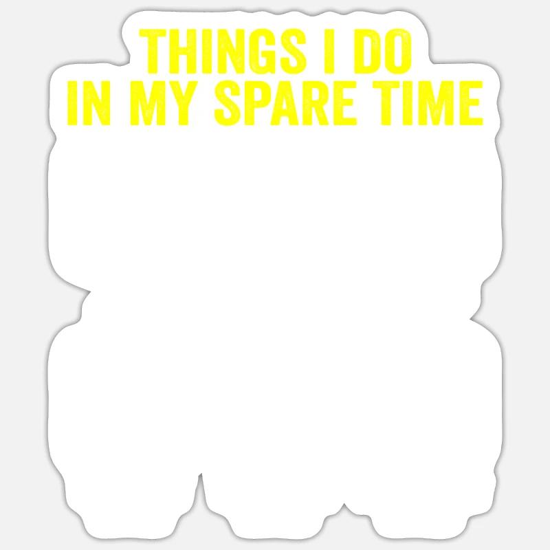 Ce que je fais pendant mon temps libre course de voitures de course Sticker taille S (10 x 10 cm)