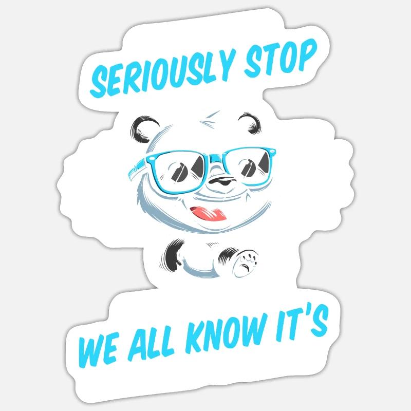 Panda géant Panda Ours Sticker taille S (10 x 10 cm)