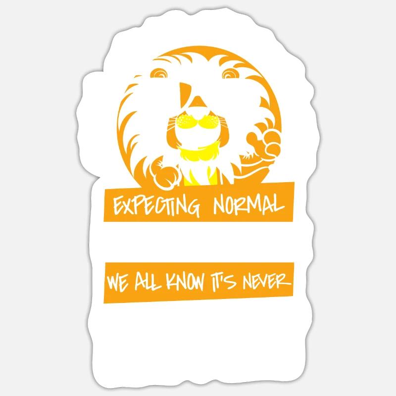 Lion - Sticker taille S (10 x 10 cm) - blanc mat