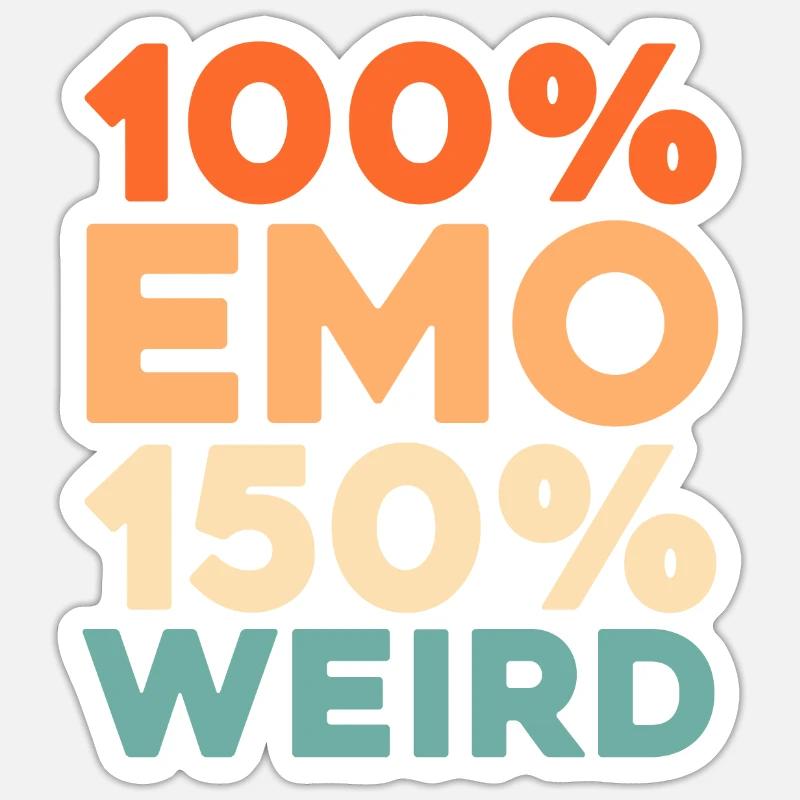 Emo Gothique - Sticker taille S (10 x 10 cm) - blanc mat