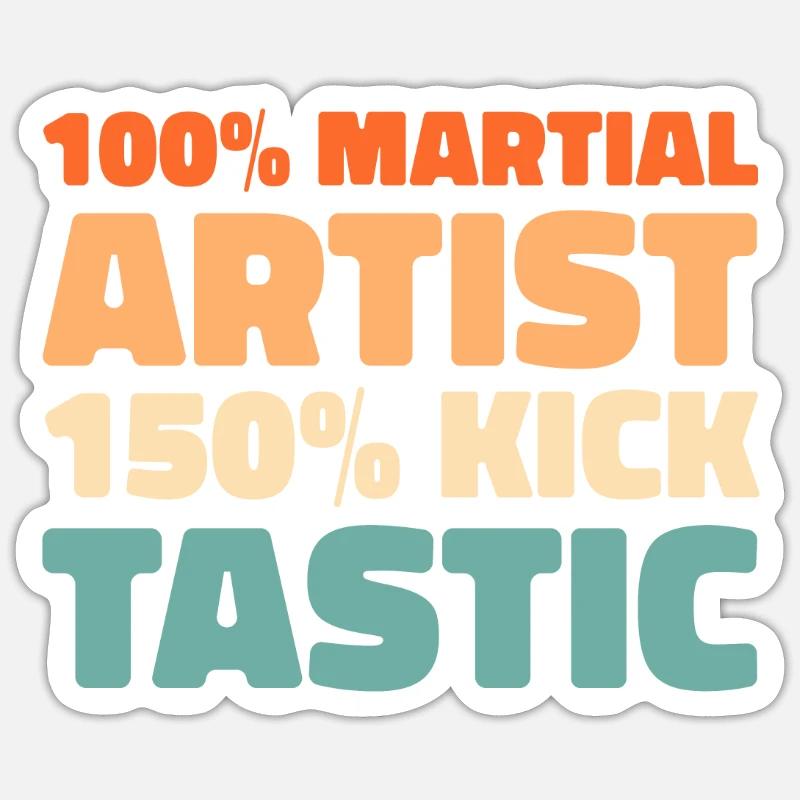 Kung Fu Karate - Sticker size S (10 x 10 cm) - white matte