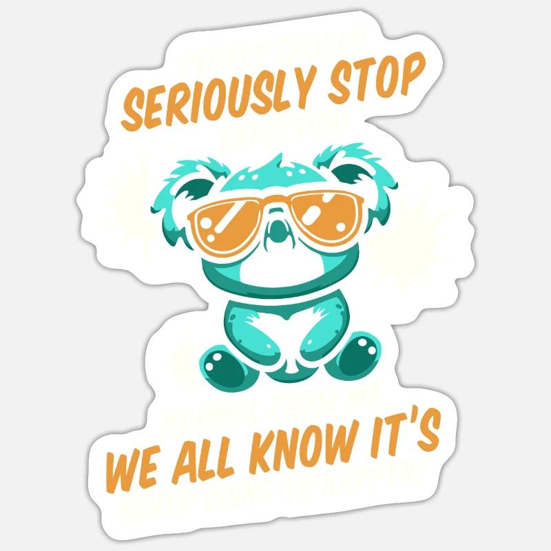 Koalabär - Sticker Größe S (10 x 10 cm) - Mattweiß