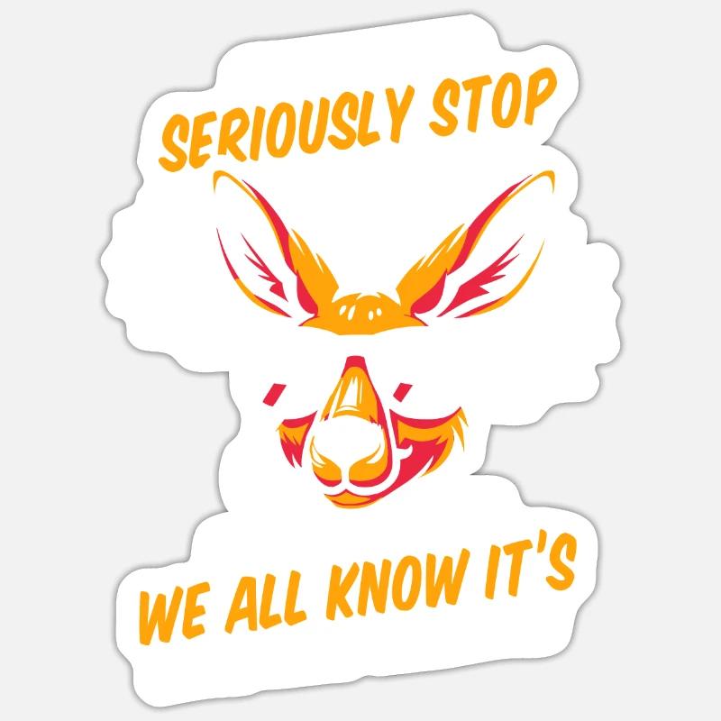 Känguru - Sticker Größe S (10 x 10 cm) - Mattweiß
