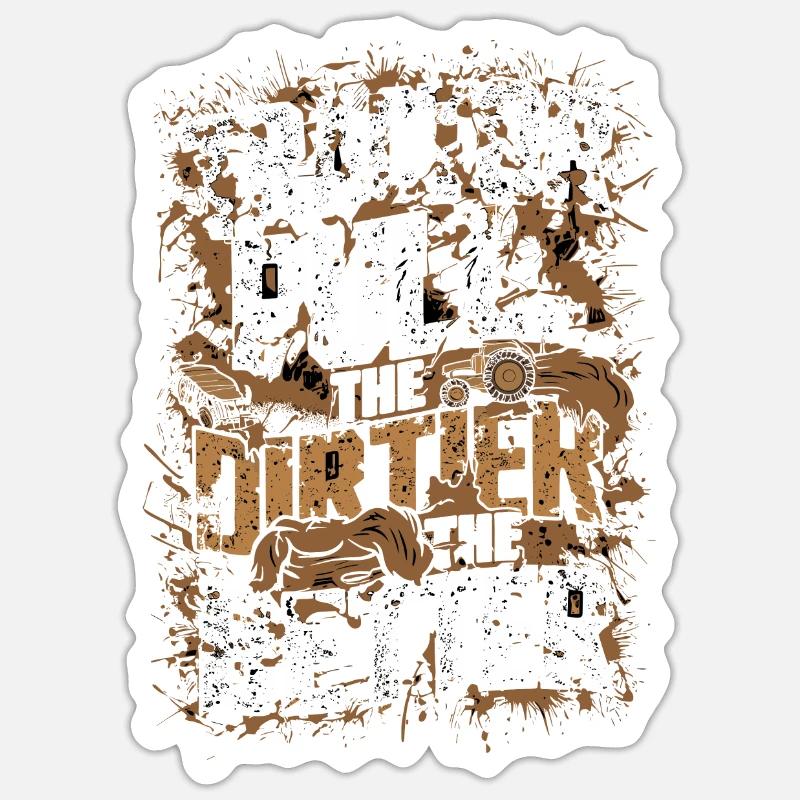 Tractor Pulling Tractor Pulling Tractor Power Farm Sticker Größe S (10 x 10 cm)