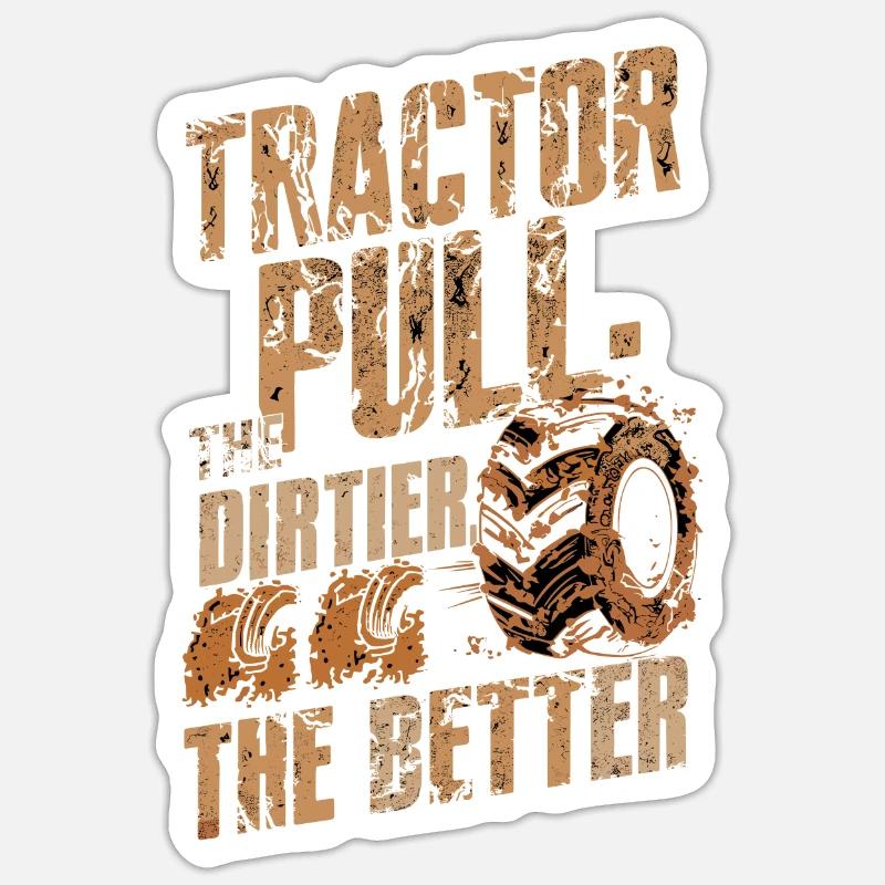 Tractor Pulling Tractor Pulling Tractor Power Farm Sticker size S (10 x 10 cm)