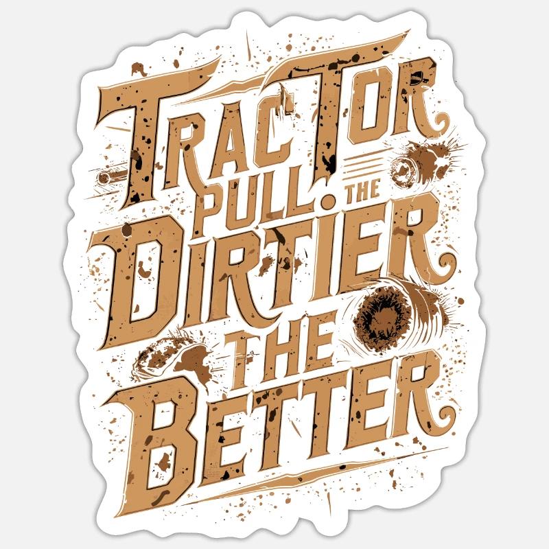 Tractor Pulling Tractor Pulling Tractor Power Farm Sticker size S (10 x 10 cm)