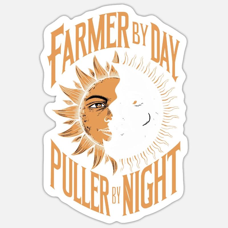 Tractor Pulling Tractor Pulling Tractor Power Farm Sticker size S (10 x 10 cm)