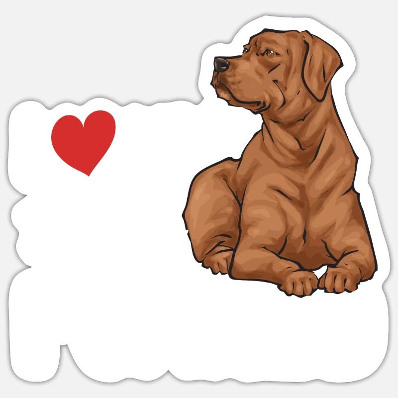 Fuchsroter Labrador Retriever Fox Red Labrador - Sticker Größe S (10 x 10 cm) - Mattweiß
