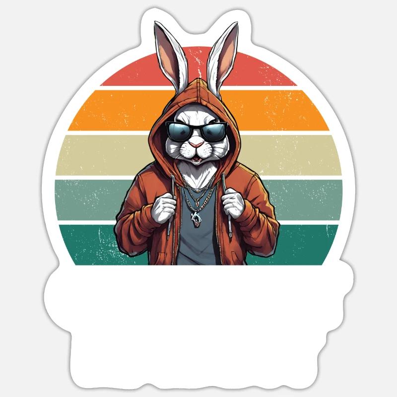 Le lapin le plus cool Sticker taille S (10 x 10 cm)