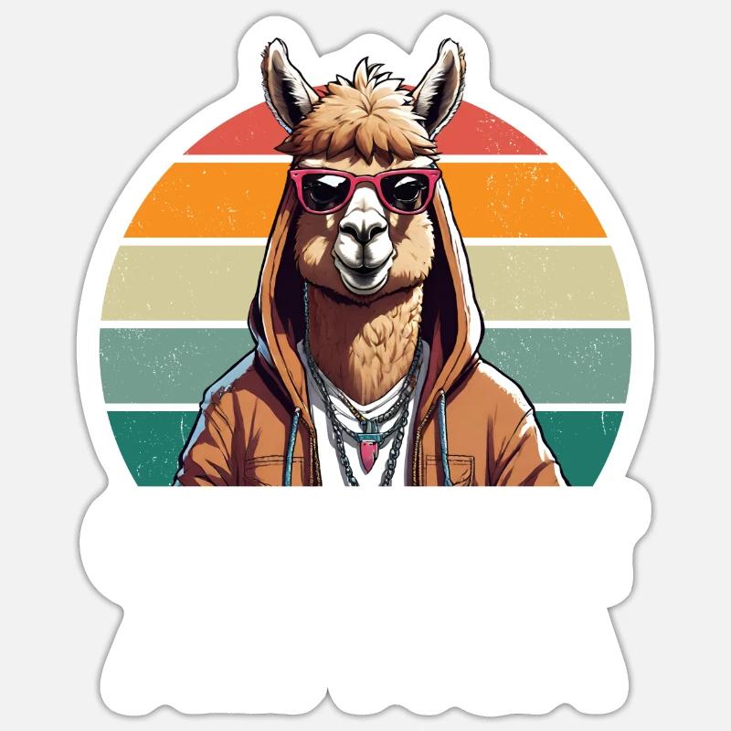 L’alpaga le plus cool Sticker taille S (10 x 10 cm)