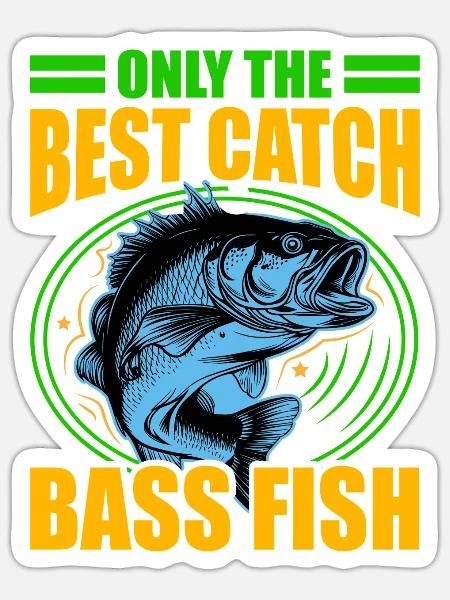 Nur der beste Fang Barschfische - Sticker Größe S (10 x 10 cm) - Mattweiß