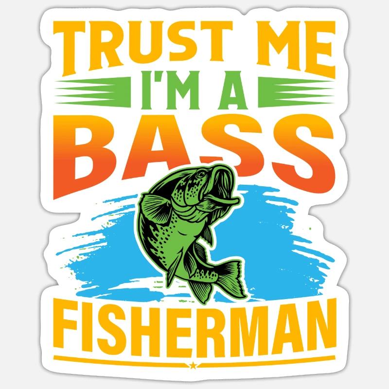 Glaub mir, ich bin ein Barschfischer Sticker Größe S (10 x 10 cm)