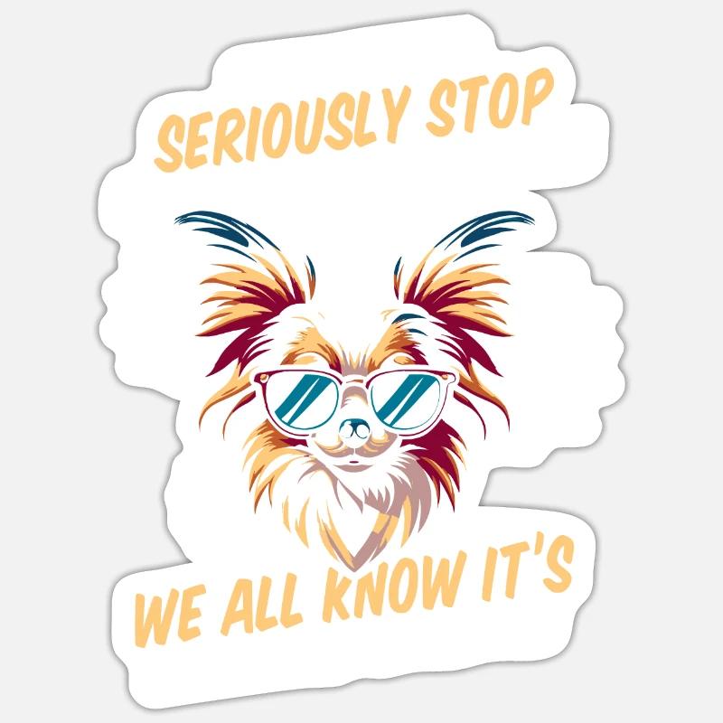 Papillon - Sticker size S (10 x 10 cm) - white matte