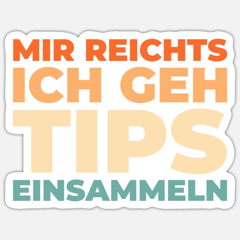 Serveur Serveuse - Sticker taille S (10 x 10 cm) - blanc mat