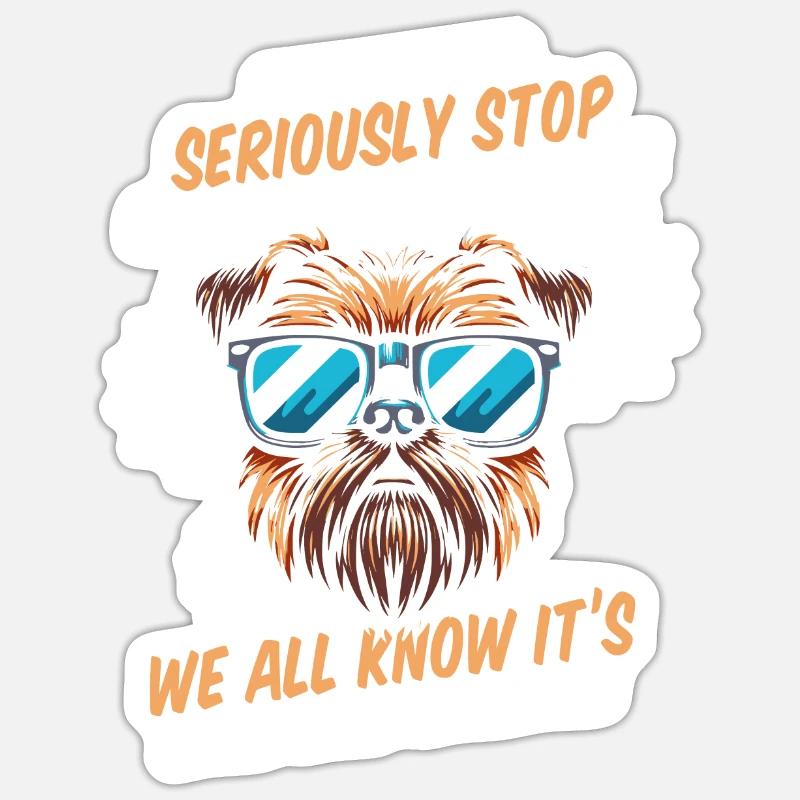 Brussels Griffon - Sticker size S (10 x 10 cm) - white matte