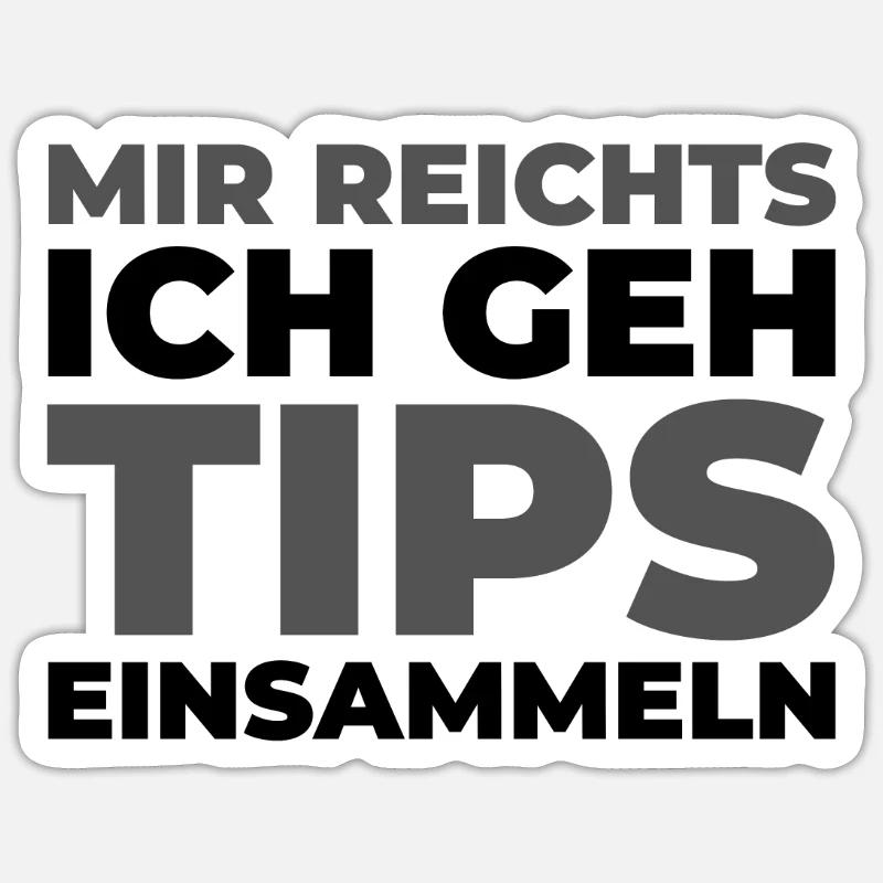 Serveur Serveuse - Sticker taille S (10 x 10 cm) - blanc mat