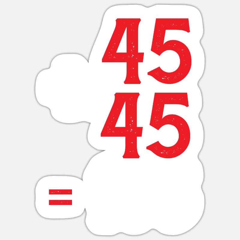 45 + 45 = 135 28 - Sticker taille S (10 x 10 cm) - blanc mat