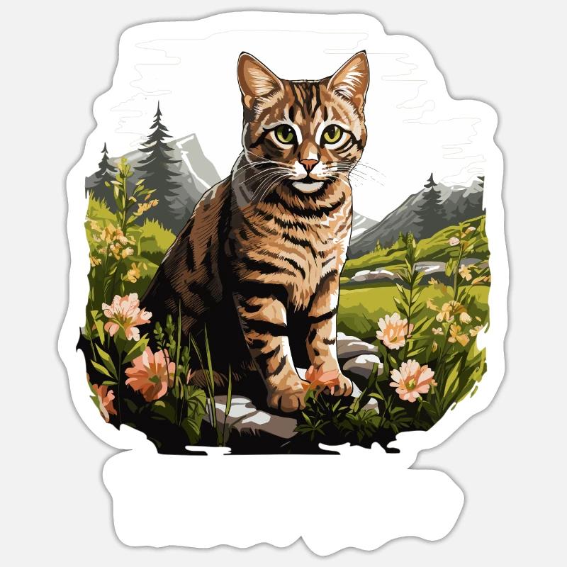 Tabby Kitten Tabby Cat Sticker size S (10 x 10 cm)