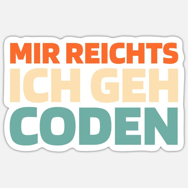 Entwickler Coder Programmierer - Sticker Größe S (10 x 10 cm) - Mattweiß