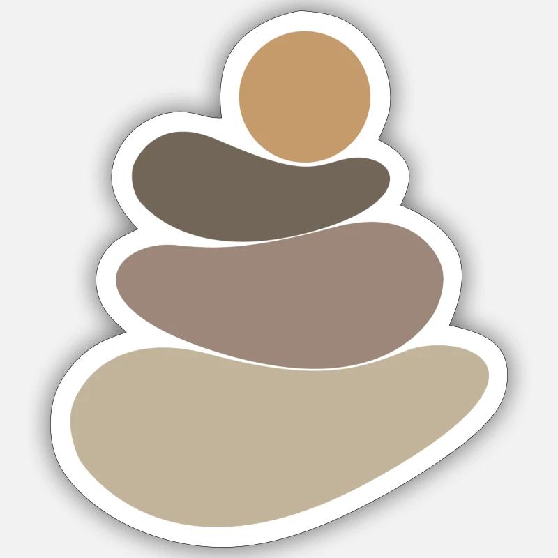 Logo marron pierre/roche Sticker taille S (10 x 10 cm)